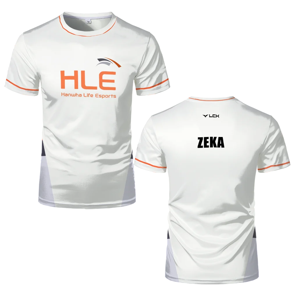 2024 New HLE White Black Uniform T-shirt League Of Legends Esports Games Jersey T Shirt Sports Contest Viper Team Men Tops Tees