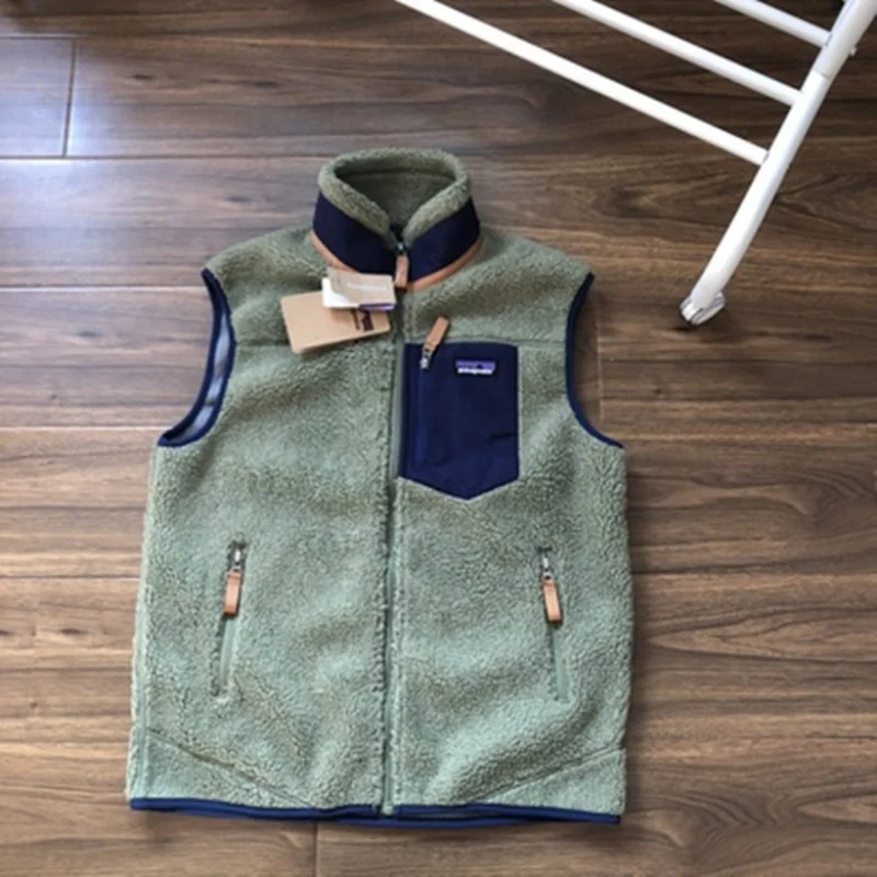 2023 New Spring Winter Warm Vest for Men Women American Outdoor Fleece Top Retro Waistcoat Coat Tank Tops