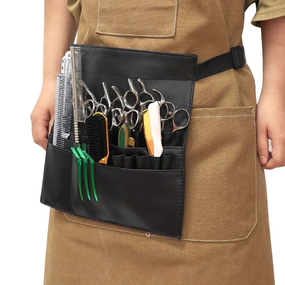 

Портативная косметичка на пояс с несколькими карманами, водонепроницаемая сумка для кистей для макияжа, прочная сумка для хранения инструментов из искусственной кожи