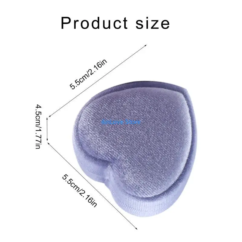 T4MD Elegant Heart Shaped Rings Storage Container for Anniversary Birthday Present