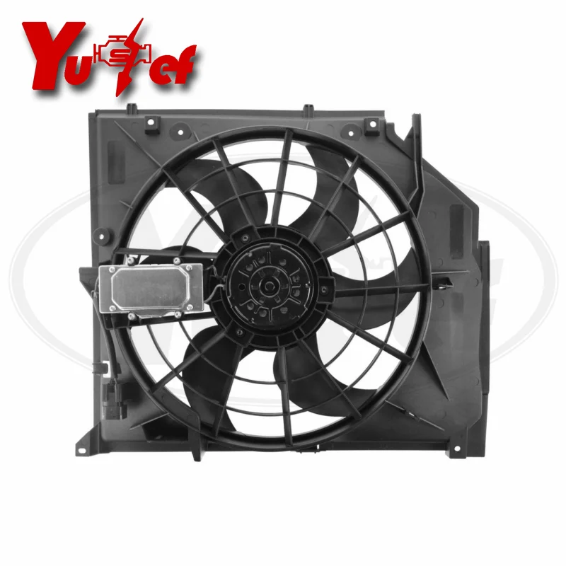 

Quality Cooling Fan Assembly for BMW E46 316i 318i 318ti 320i 323Ci 325Ci 325ti 328i 330i 330xi 17117561757 17117525508 300W