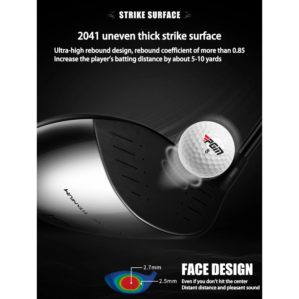 نادي الجولف ذكر شجرة أولى تي شيرت من خشب الجاذبية جسم قضيب كربون خفيف للغاية نادي مركزي منخفض الارتداد مع غطاء رأس من البولي يوريثان