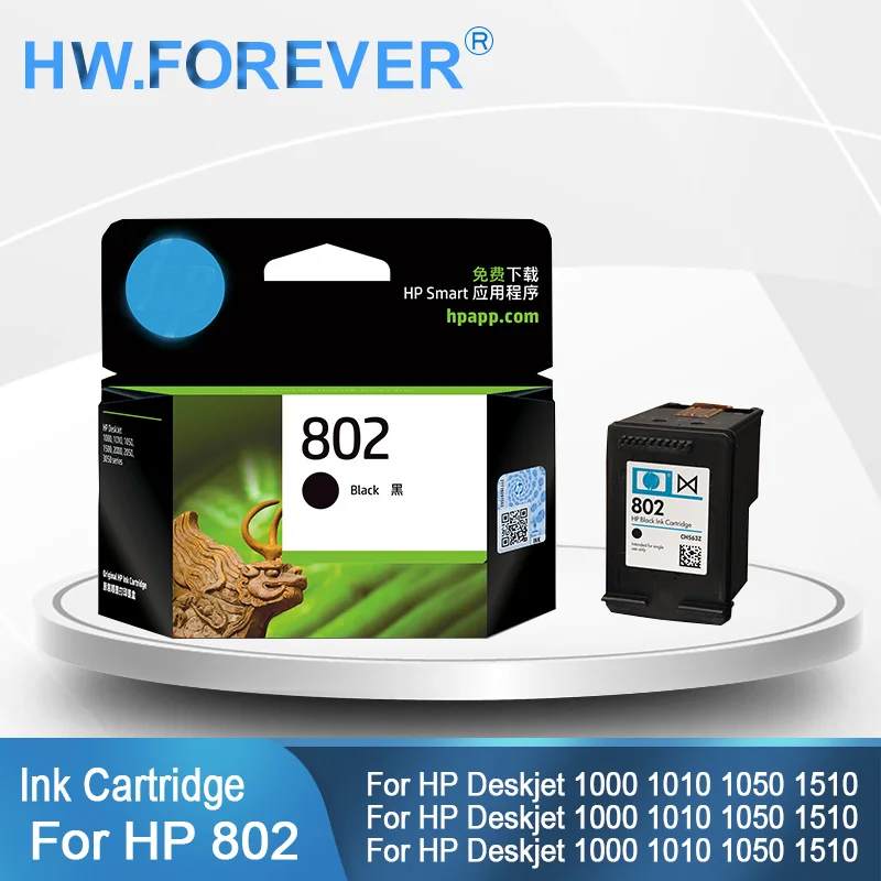 

Оригинальный новый картридж 802 802XL для принтеров HP Deskjet 1000 1010 1050 1510 2000 2050, яркий цветной чернильный картридж