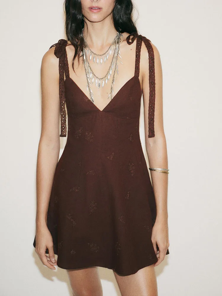 

Faionable вышитое V-Ne ort Dr женское летнее новое поступление Эль Аосфера платье на бретельках сценический костюм