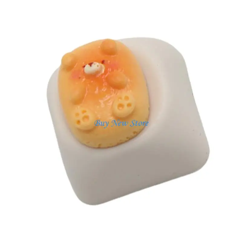 20CCCCE ĐIỀU Gấu hoạt hình đáng yêu Keycaps Keycaps Bàn phím cơ học Phụ kiện trang trí màu vàng màu vàng