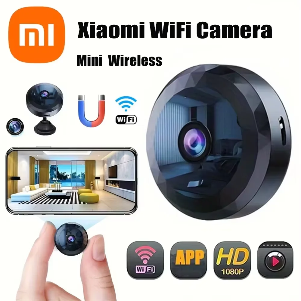 Xiaomi-ミニワイヤレスセキュリティカメラ,1080p HD,wifi,保護,音声,ビデオ監視,ナイトバージョン,カムコーダー