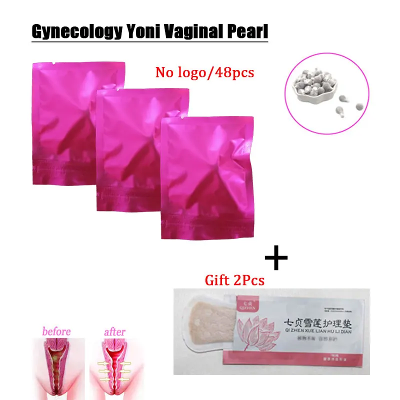 

48Pcs Female Yoni Vaginal Pearl Treatment uterine Fibroids Sanitary Tampons Eliminating Toxins Vaginal Pearl gift Nursing Pads
