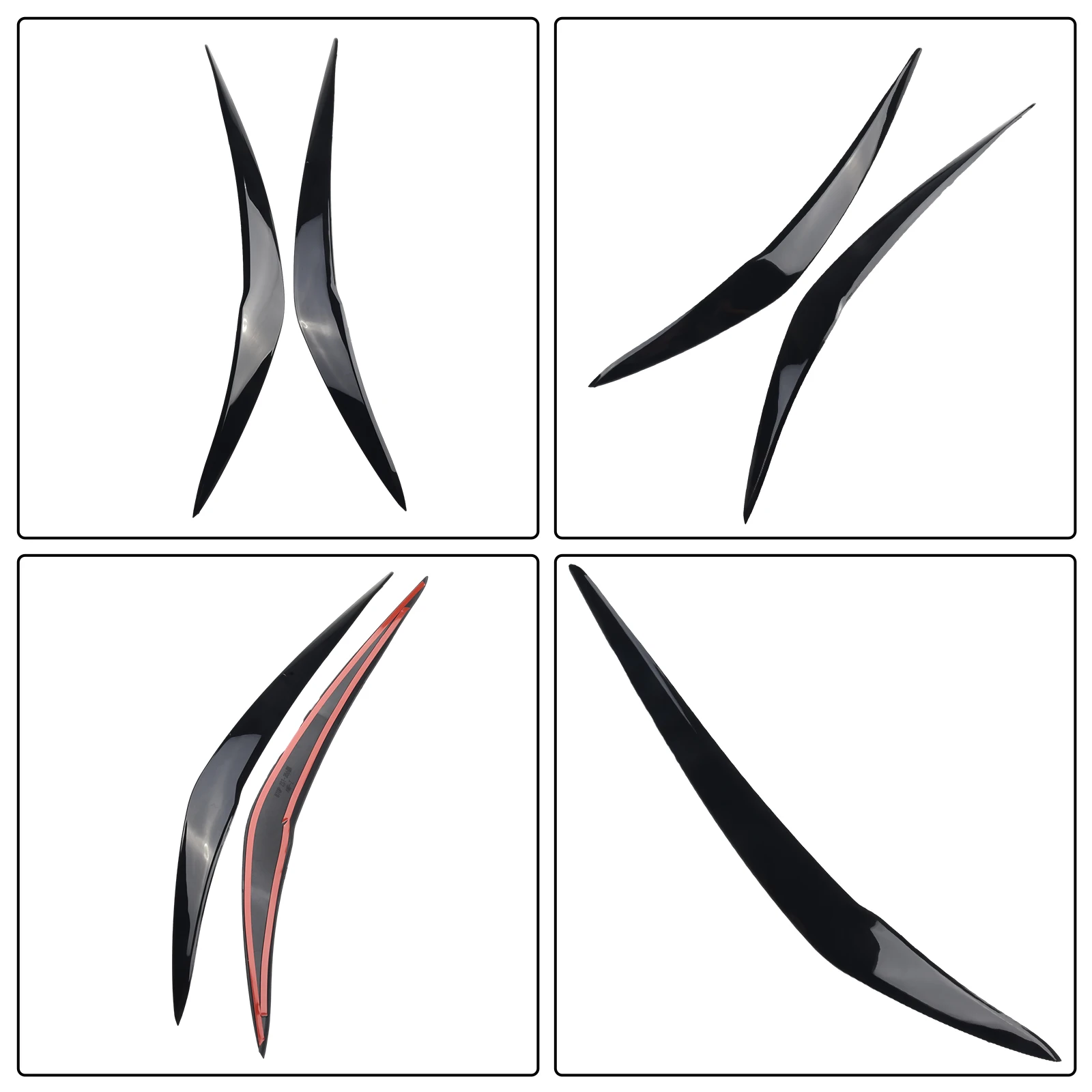 

Chrome Trim Cover Headlight Eyelids Car Decor Car Styling Included Double-sided Tape 100% New And High Quality