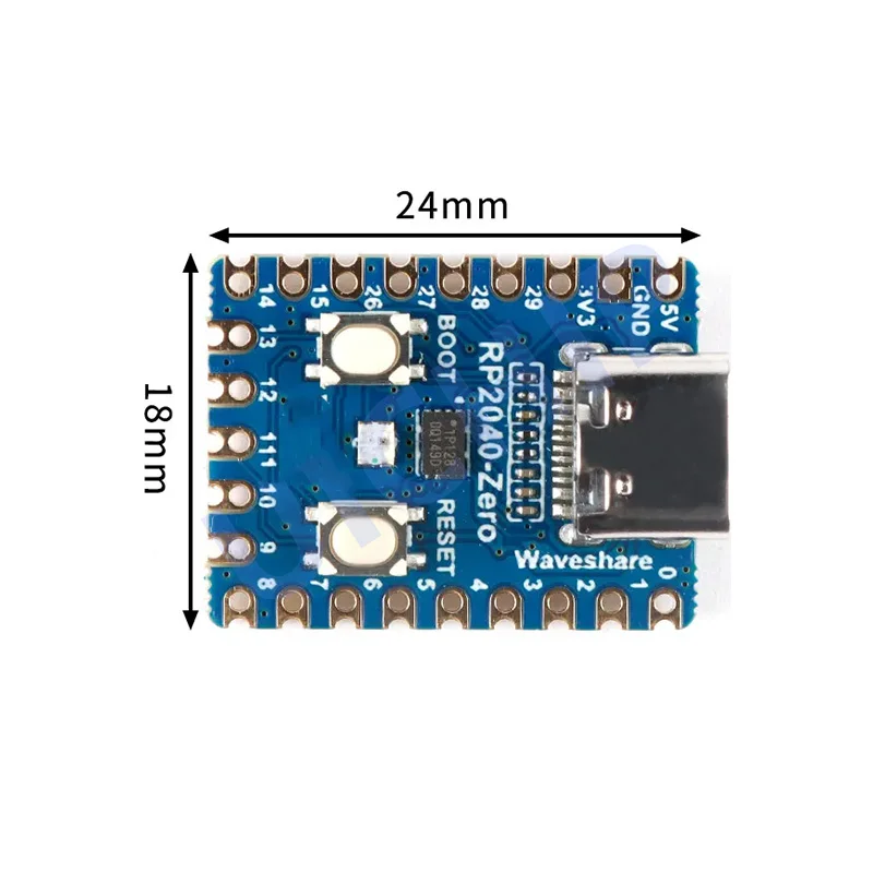 RP2040-Zero RP2040 for Raspberry Pi Microcontroller PICO Development Board Module Dual-core Cortex M0 Processor 2MB Flash