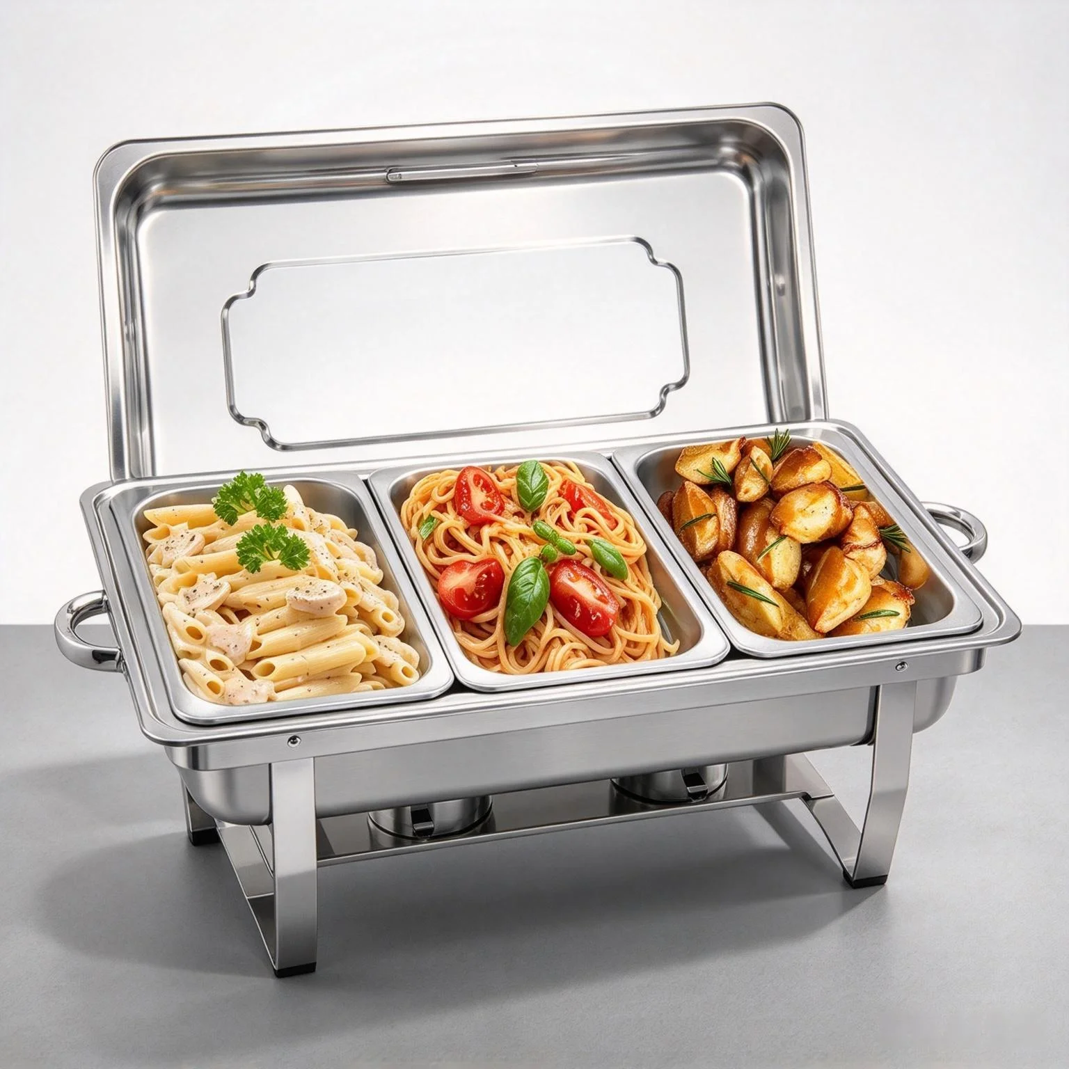304 Stainless Steel 9L Insulated Buffet Food Warmer Multi-function Hot Pot Heating Equipment