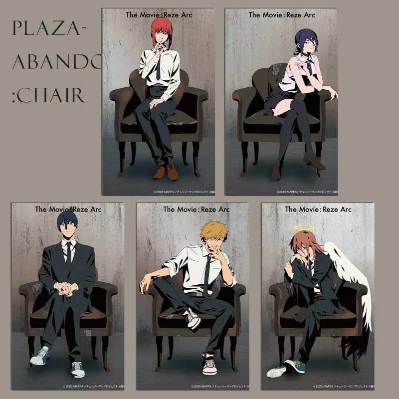 Anime Chainsaw Man De Film: Reze Arc Denji Makima Hayakawa Aki Reze Cosplay Kaart 5 stks/set Kaarten Ornament Decoratie Accessoires