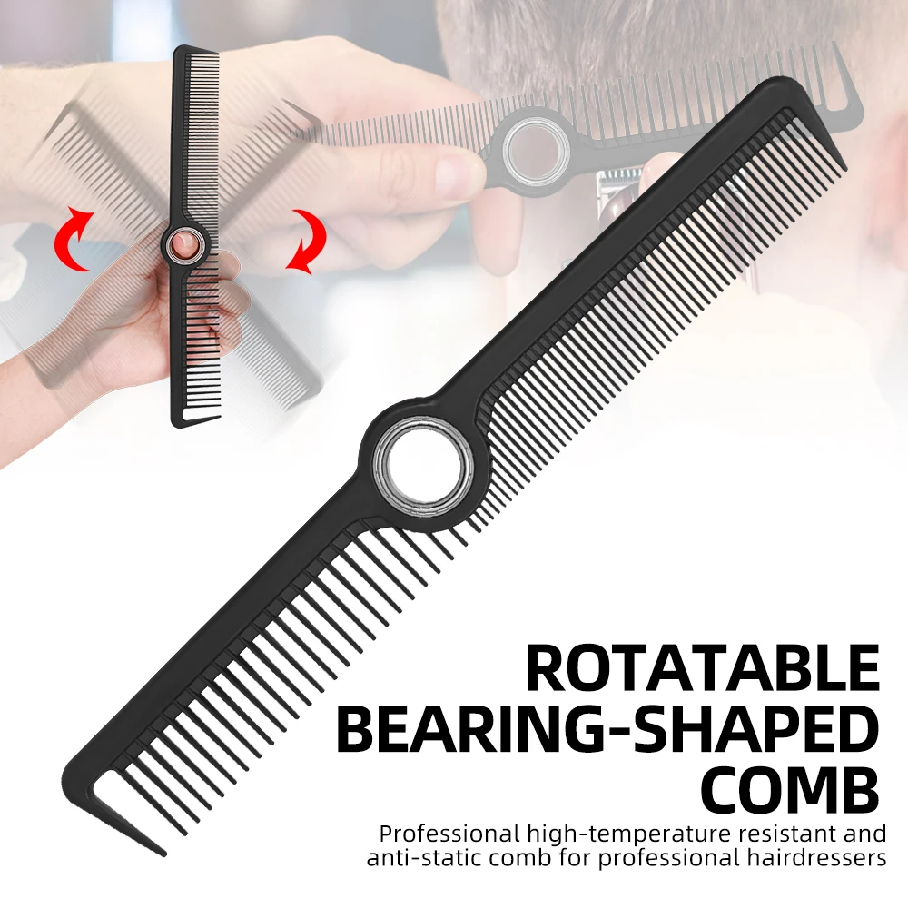 Rotating Hair Comb 360 Degree Swivel Double Sided Detangling Comb Antistatic Heat Resistant Hairdressing Tool for Salon Barber H