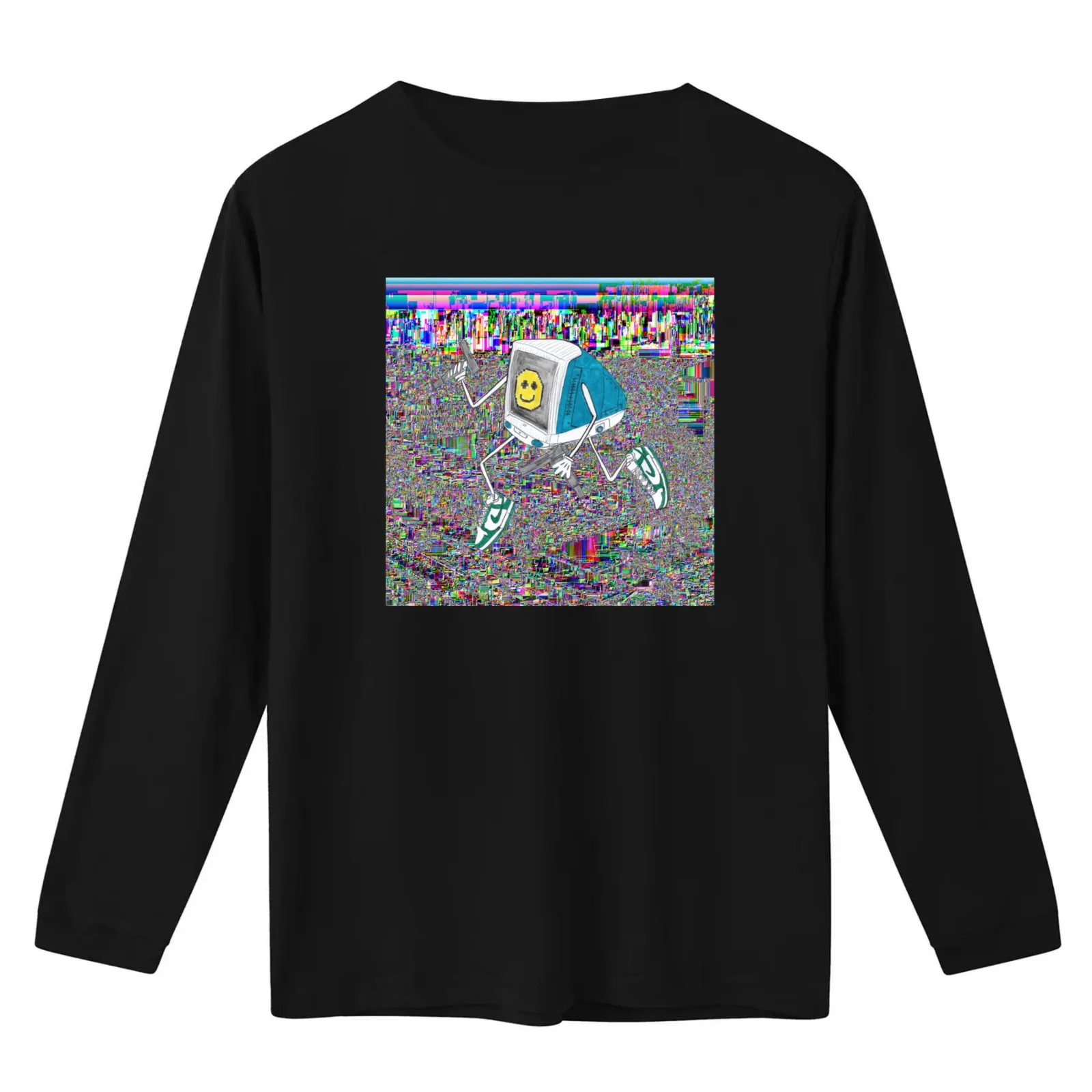 Al.Divino & Estee Nack GL1TCH T-Shirt Summer Casual Cotton Tee Oversized Streetwear Tops Vintage Graphic Print 100% Cotton