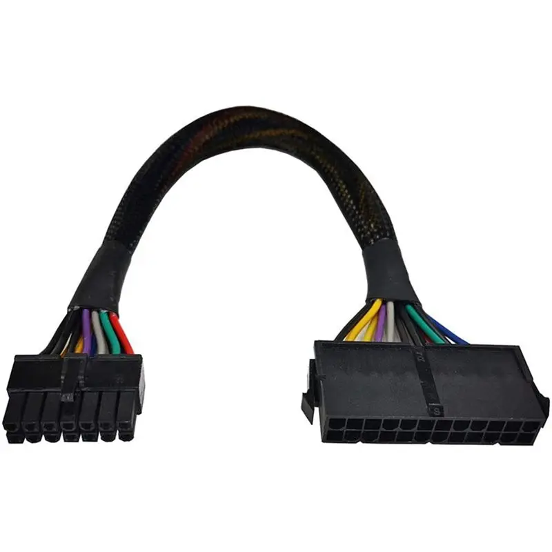 Exquisite-3X 24 Pin To 14 Pin ATX PSU Main Power Adapter Braided Sleeved Cable For IBM For Lenovo PC And Servers 12-Inch(30Cm)