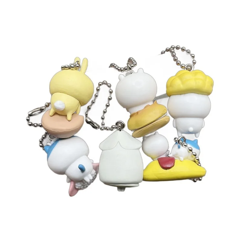 6pcs forchiikawa Mini Doll Figurine Keychain Pendant DIY Crafting Accessory Backpack Decoration view 6