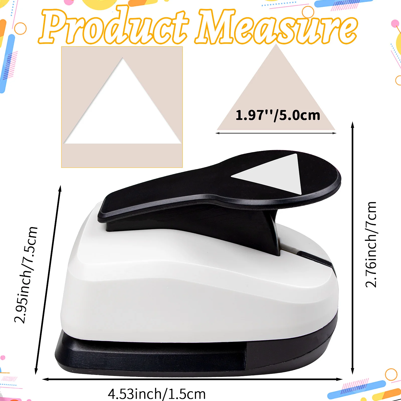Paper cutter for crafts Hole Puncher Punches Tool 2 inch 50mm Triangle Paper Shapes for card making custom scrapbooking