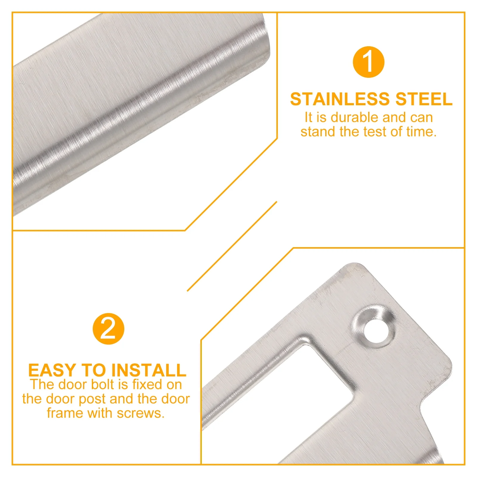 

1Set Metal Door Security Device Strong Reinforcement Plate for Exterior Door Frame Protection Easy Mounting Reinforcement Plate