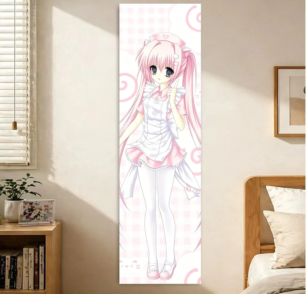 M-Miku Floating in the Deep Sea Tapestry Anime Pink Twintails Girl Large Long Tapestry Suitable For Bedroom Dorm Wall Decor Pink