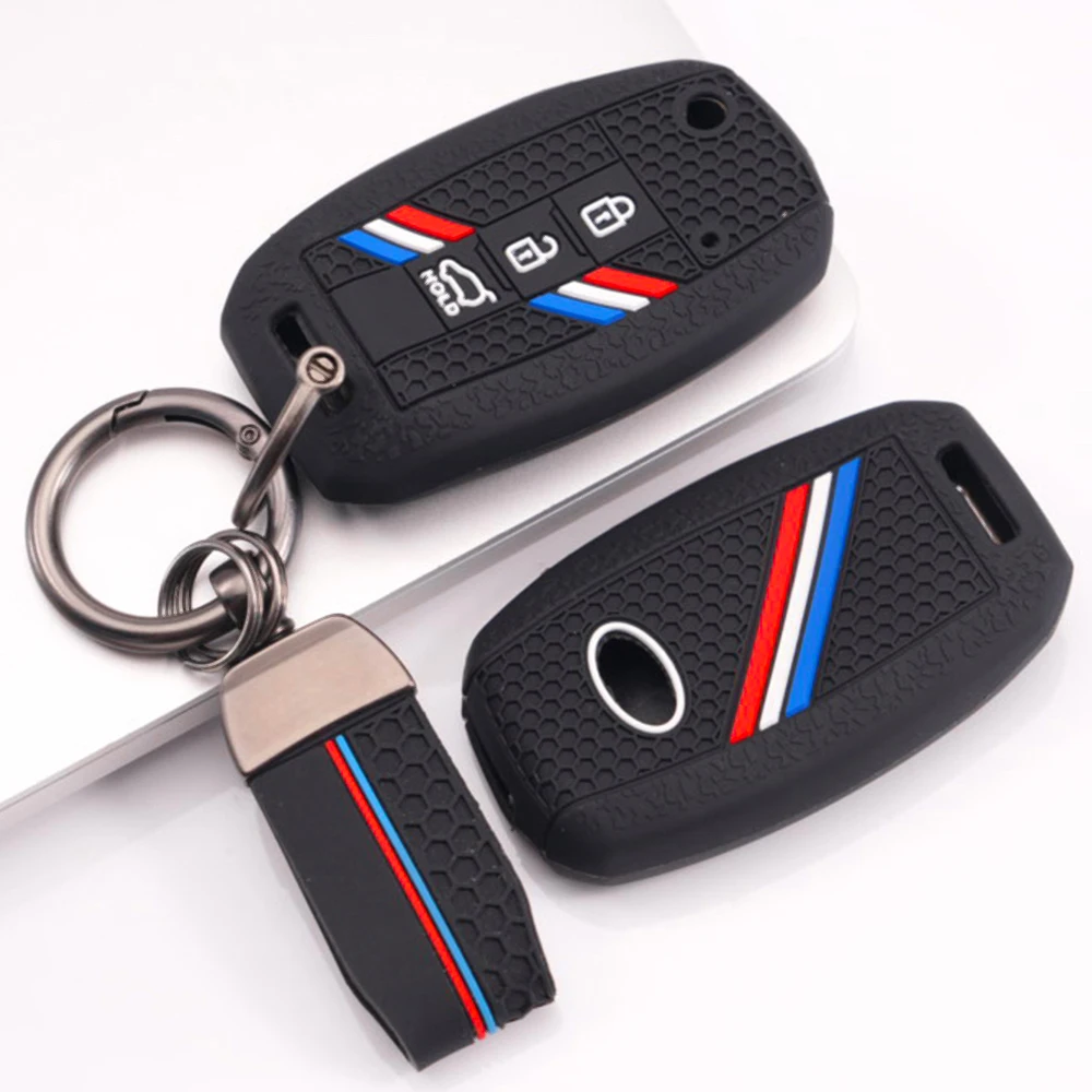 Key Fob Case With Wrist Strap For Kia K2 Rio K3 K5 Sportage Sorento Soul Cerato Optima Seltos Stonic Carnival Pegas Durable