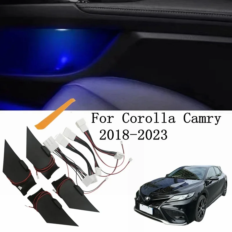 Interior Door Handle Bowl LED Lights 1 set For Toyota Camry 2018 2019 2020 2022 2023 XV70 8th