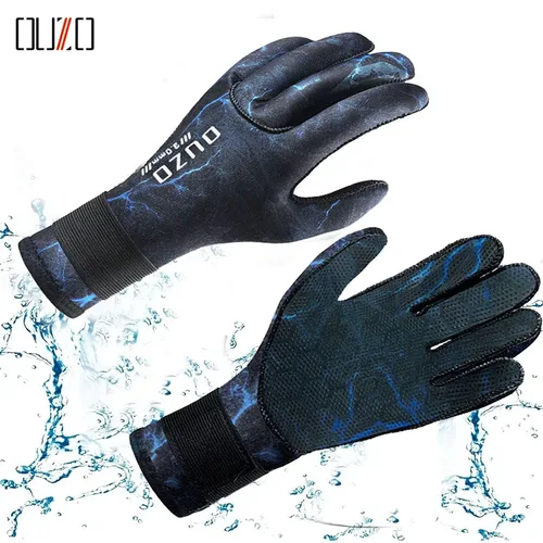 Guantes de buceo de neopreno de 3mm, guantes antideslizantes de camuflaje para buceo, guantes de surf para pesca submarina, natación, Rafting, kayak