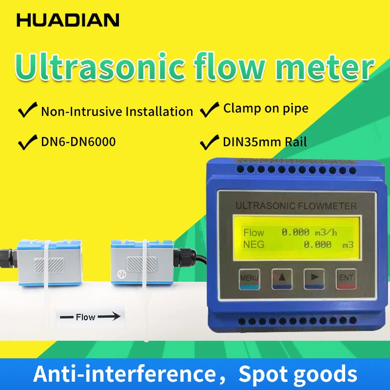 

micro stainless steel industrial tuya hot water flow meter modbus smart digital WIFI portable module ultrasonic flow meter