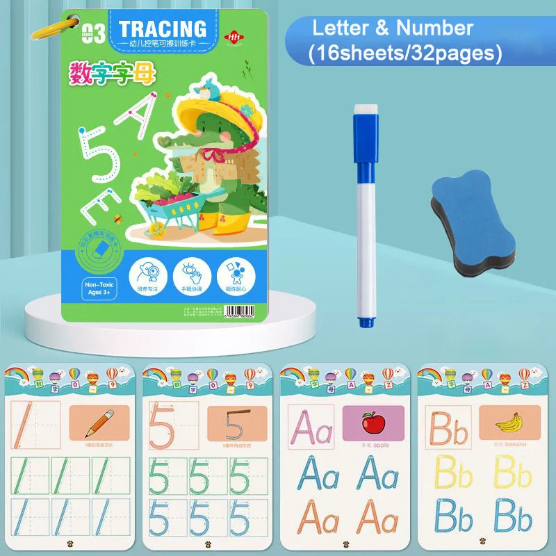 Pen Control Tracing Book For Kids Toddler Puzzle Fine Motor Painting Training Copy Notebook Early Educational Montessori Supplie