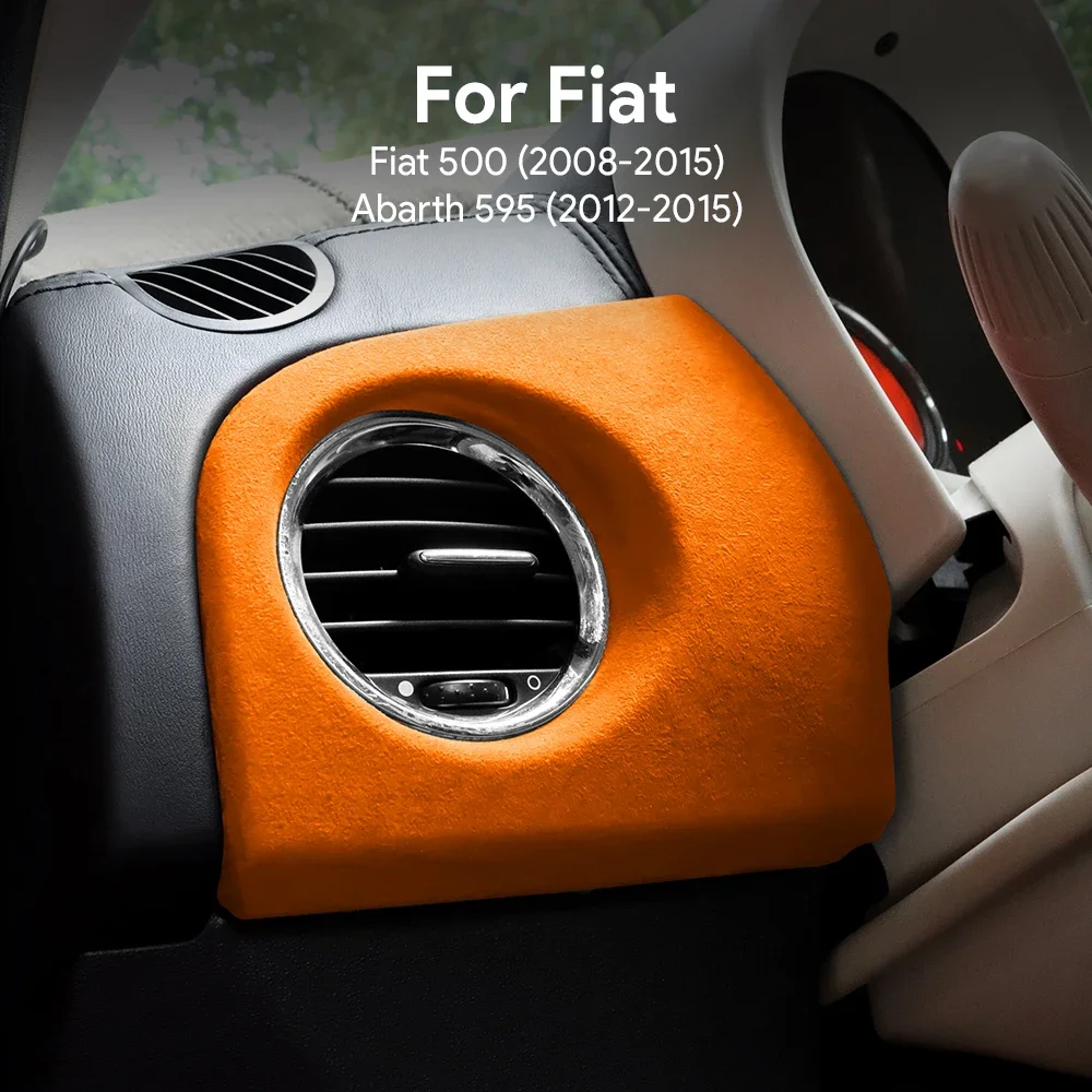 

Italian Premium Suede Air Vent Sticker Sticker for Fiat 500 2008 2009 2010 2011 for Abarth 595 2012 2013 2014 2015 Accessories