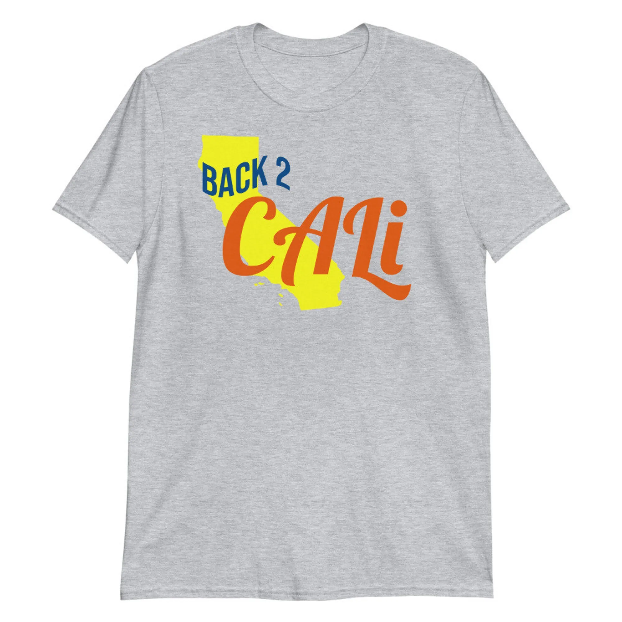 Back To Cali Travelers California State Map Short-Sleeve Unisex T-Shirt Mens Womens