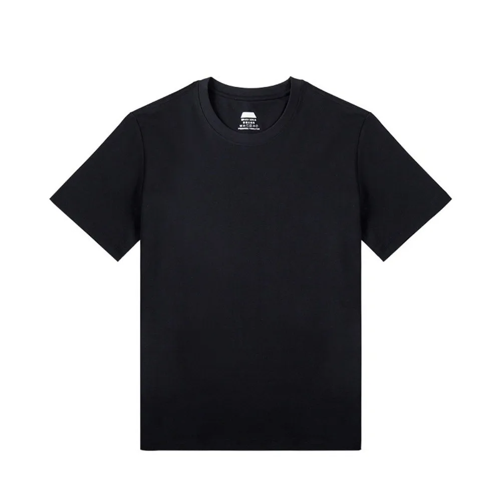 Pure Cotton Black T-shirt Top Waterproof Oil Resistant Cotton Short Sleeves Mourning Attire Casual Portective Fabric T-shirt