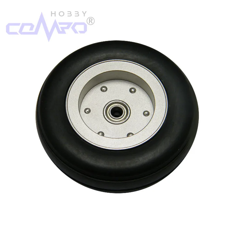 Roues de train d'atterrissage, 1 pièce, moyeu en aluminium, roue en caoutchouc avec roulement pour modèle d'avion RC à aile fixe, remplacement d'avion