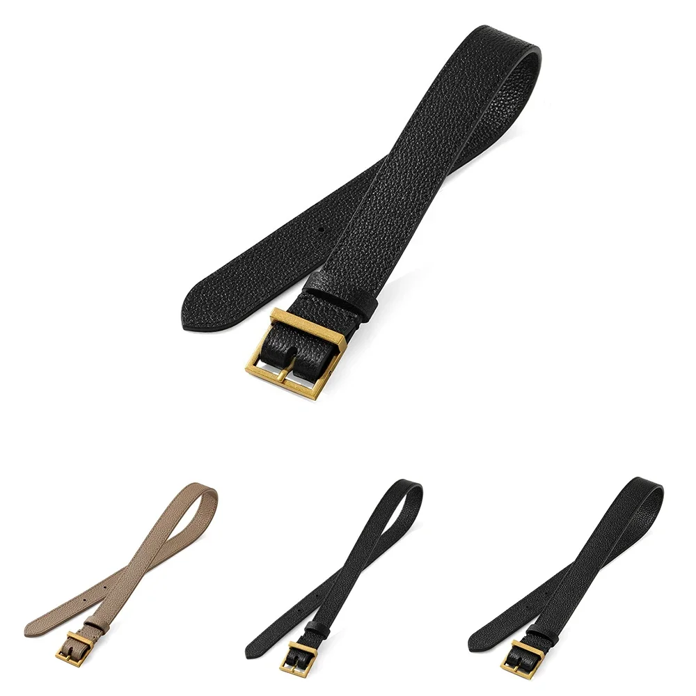 

18/20/25/30mm Wide Top layer Cowhide Bag Extension Strap Clutch Bag Modified Long Shoulder Strap Chain Bag Strap WIth Alloy Meta