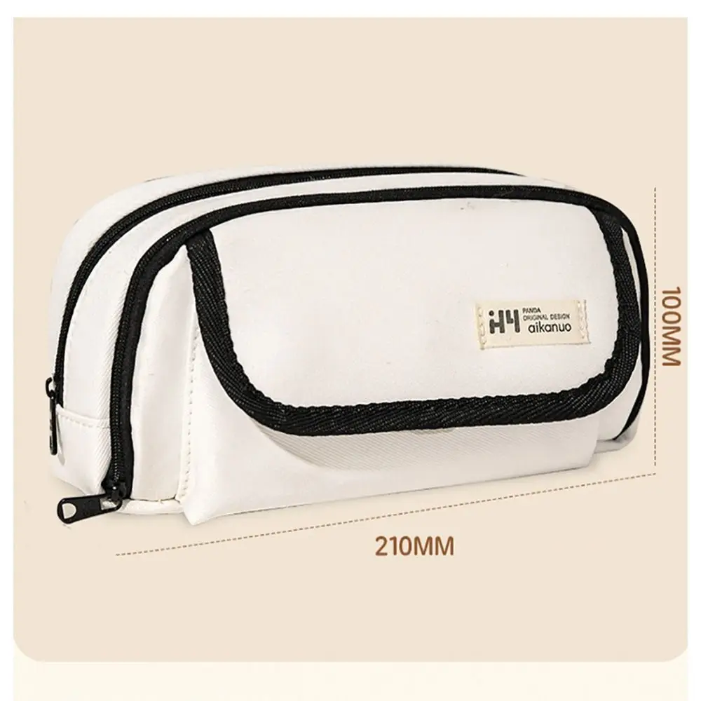 Simple Cartoon Pen Bag Large Capacity Polyester fibre Pen Storage Bag Pencil Case Student