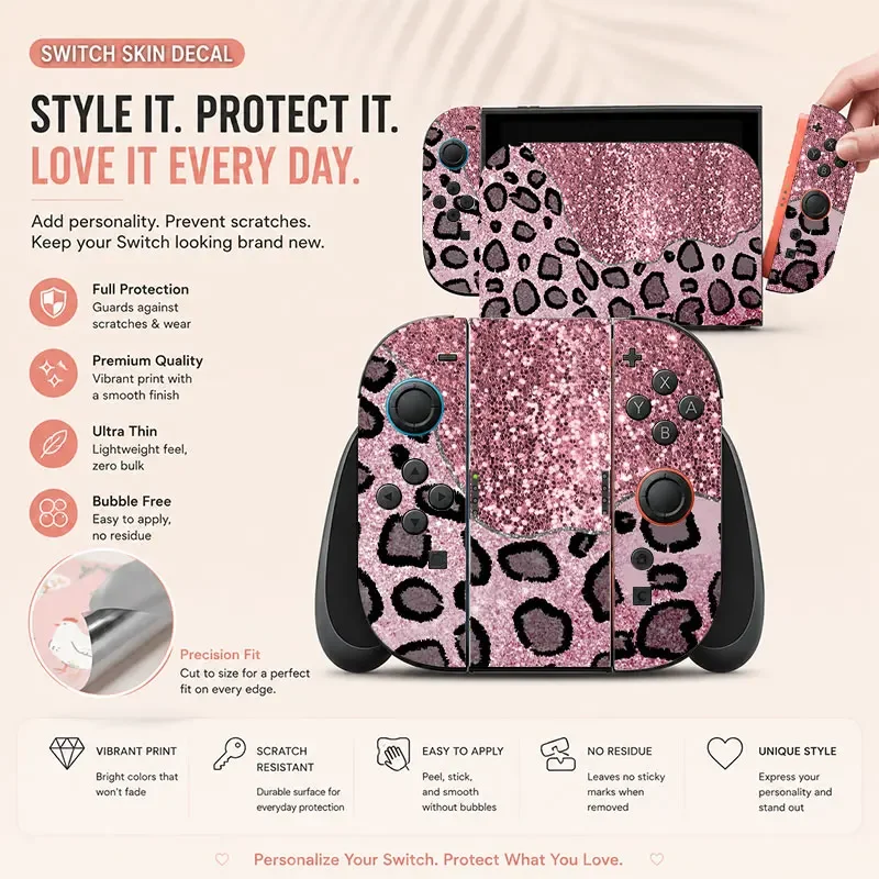 Creative pattern switch game console protective film, with natural touch and good feel
