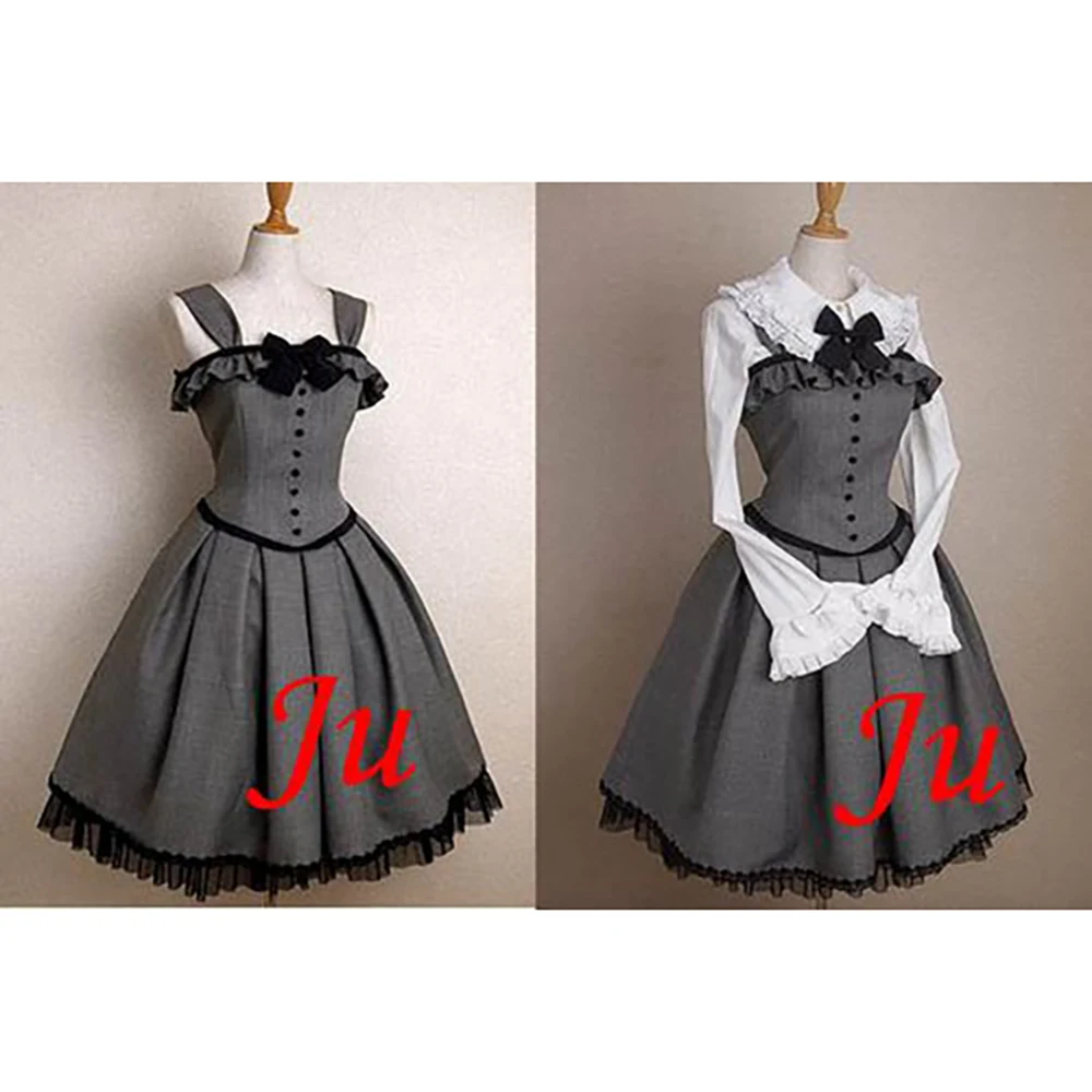 fondcosplay Gothic Lolita Punk Fashion Outfit white shirt Dress Cosplay Costume CD/TV[CK541]