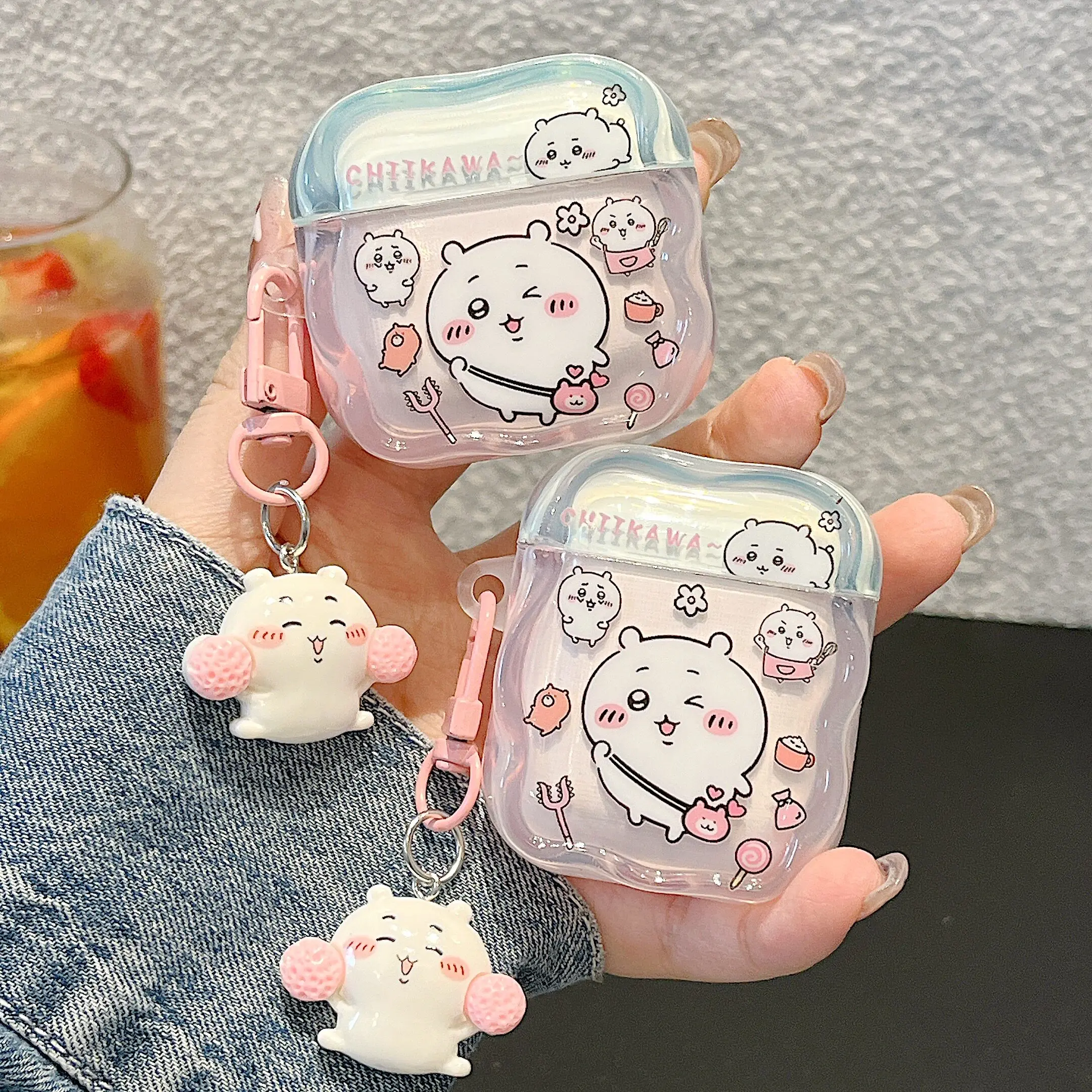 Helmet Bluetooth Headset Waterproof - Niedliche Cartoon-Chiikawa-Usagi-Hachiware-Kopfhörerhülle für Airpods 5 1