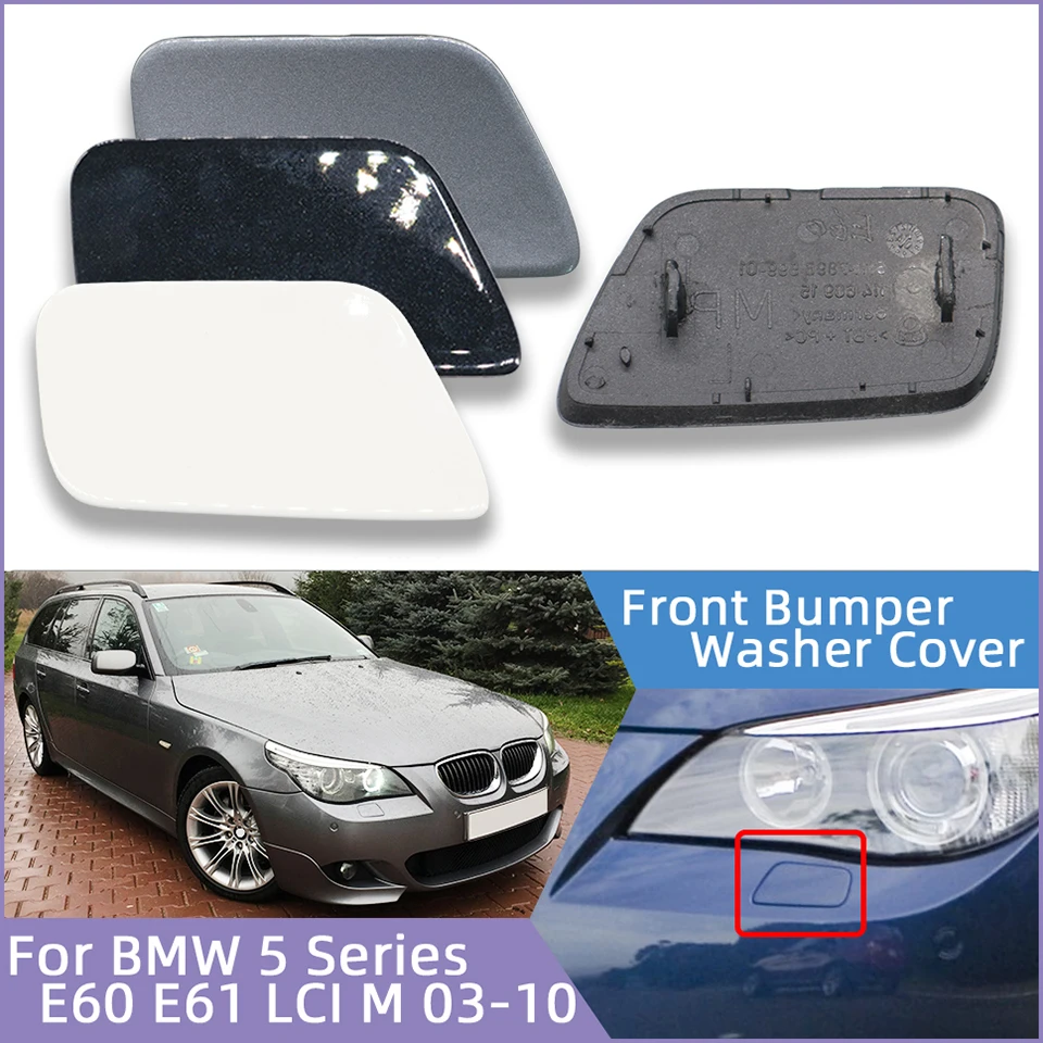 

Car Accessories Headlamp Washer Nozzle Spray Cover Cap For BMW 5 E60 E61 LCI M-Bumper 2003 2004 2005 2006 2007 2008 2009 2010