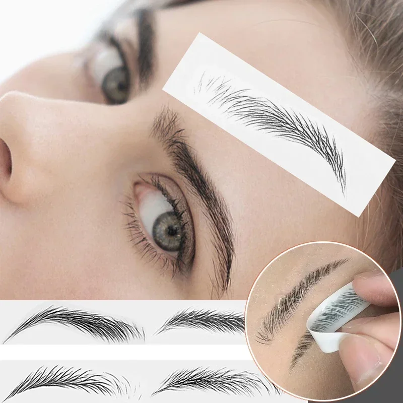 Pegatinas de tatuaje para cejas Nutural, pegatinas de transferencia de agua para cejas, resistentes al agua, fáciles de usar, potenciador de cejas, maquillaje