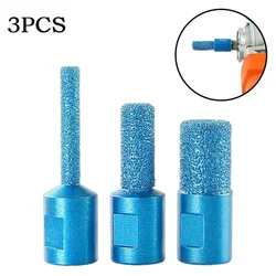 3Pcs Vaccum Brazed Diamond Core Drill Bits M10 Thread Hole Saw Cutter Set For Ceramic Tile Marble Glass Granite Drill Cutting