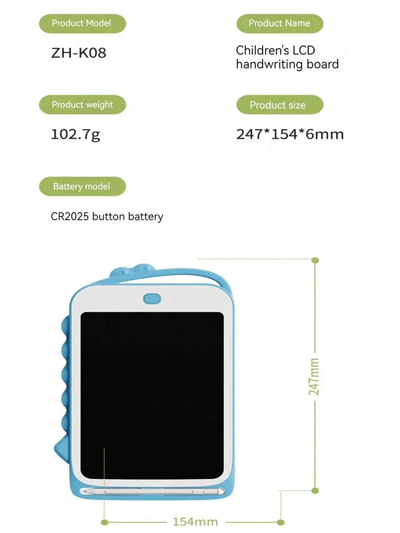 Tablero de Graffiti Lcd de 8 pulgadas para niños, juguetes educativos de dibujo colorido, juguetes de dibujo interactivos para padres e hijos, regalos de vacaciones