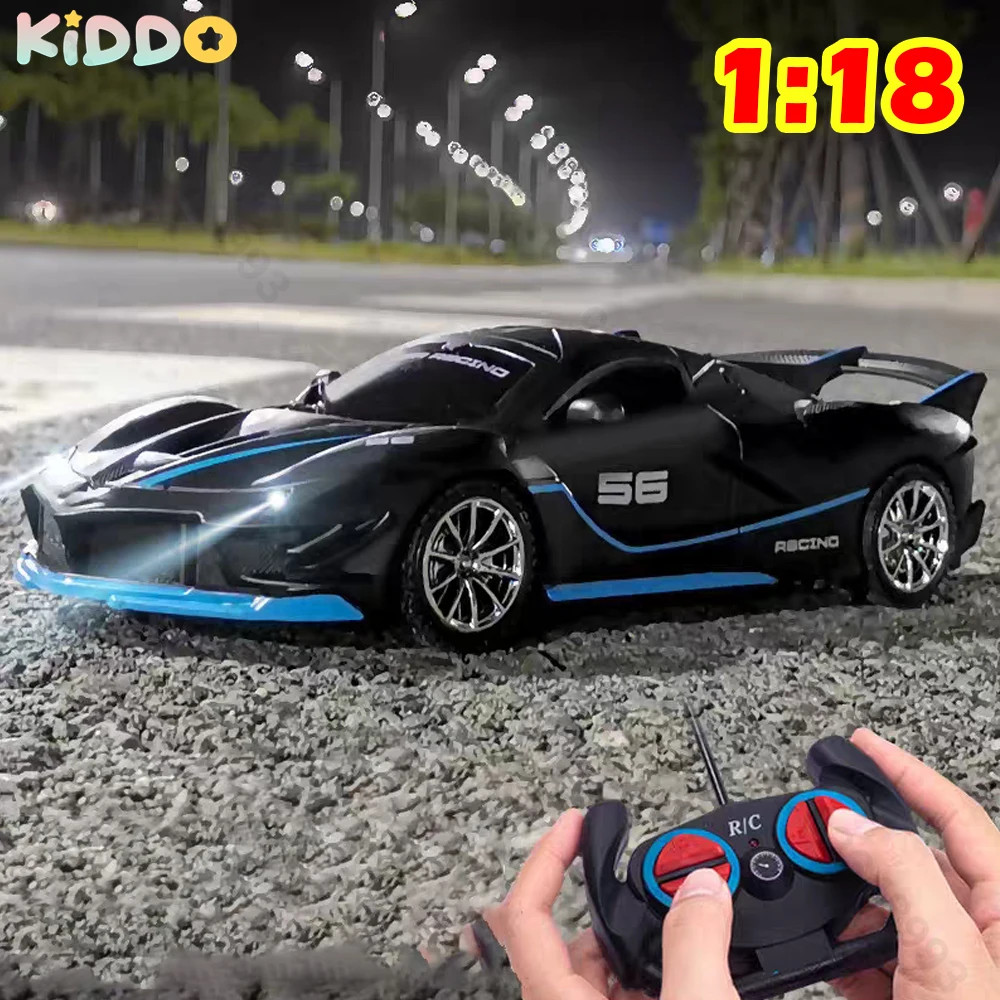 

1/18 RC Car LED Light Radio Remote Control Sports Cars Racing High Speed Drive Vehicle Drift Boys Girls Toys for Children Gifts