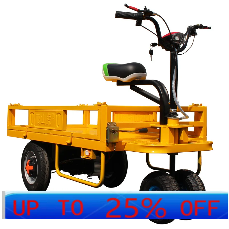 

LMM reverse riding donkey electric flatbed truck, load four-wheel hand push truck
