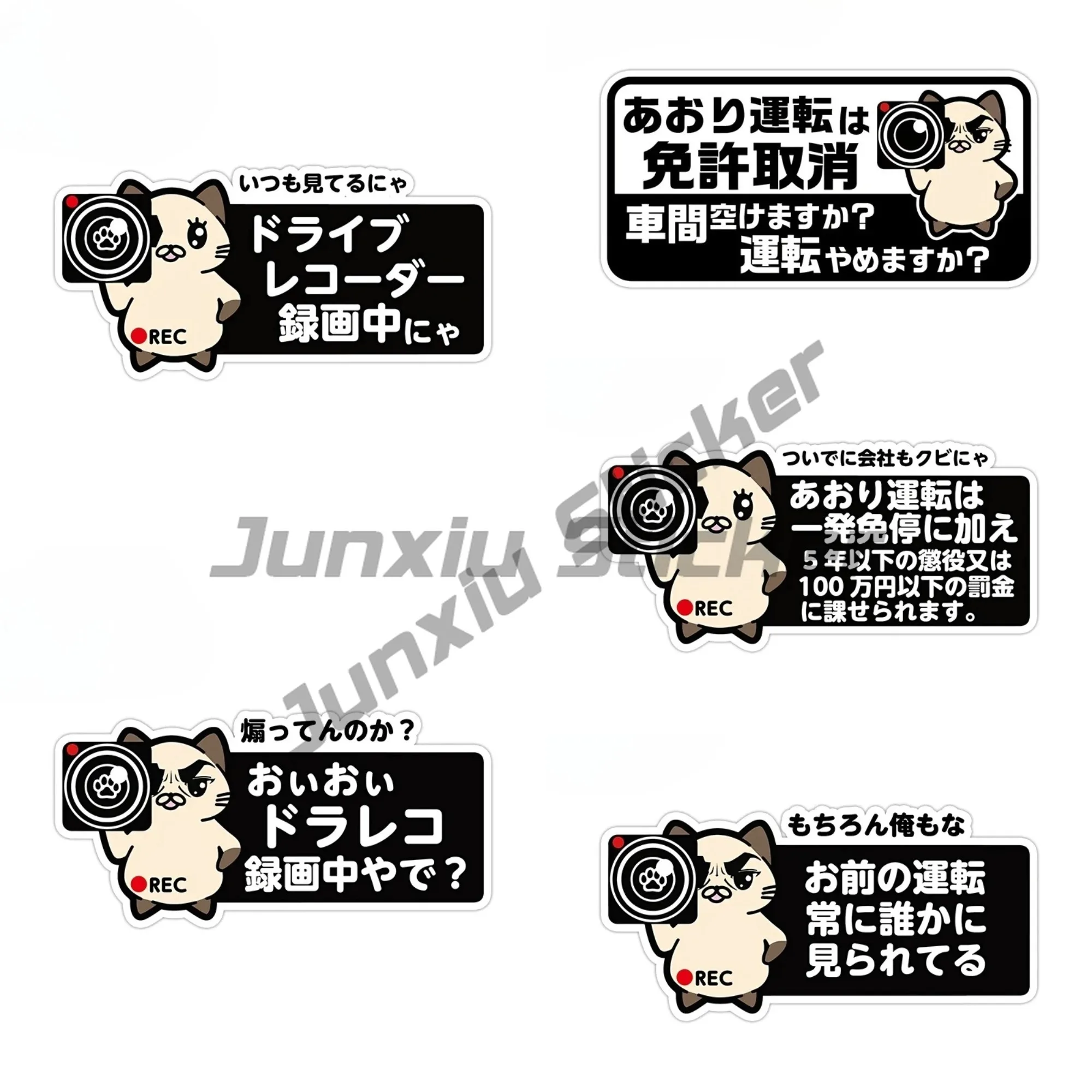 

Recording in Progress Car Sticker Vinyl Car Wrap DIY Cat Hands Holding Video Recorder Stickers Personality Decoration