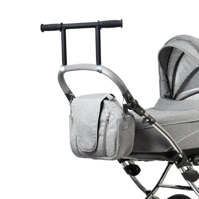 R66D Kinderwagen-Griffverlängerung. Praktische und stabile Doppelrohr-Verlängerungsstange mit optionalem Clip für einfache