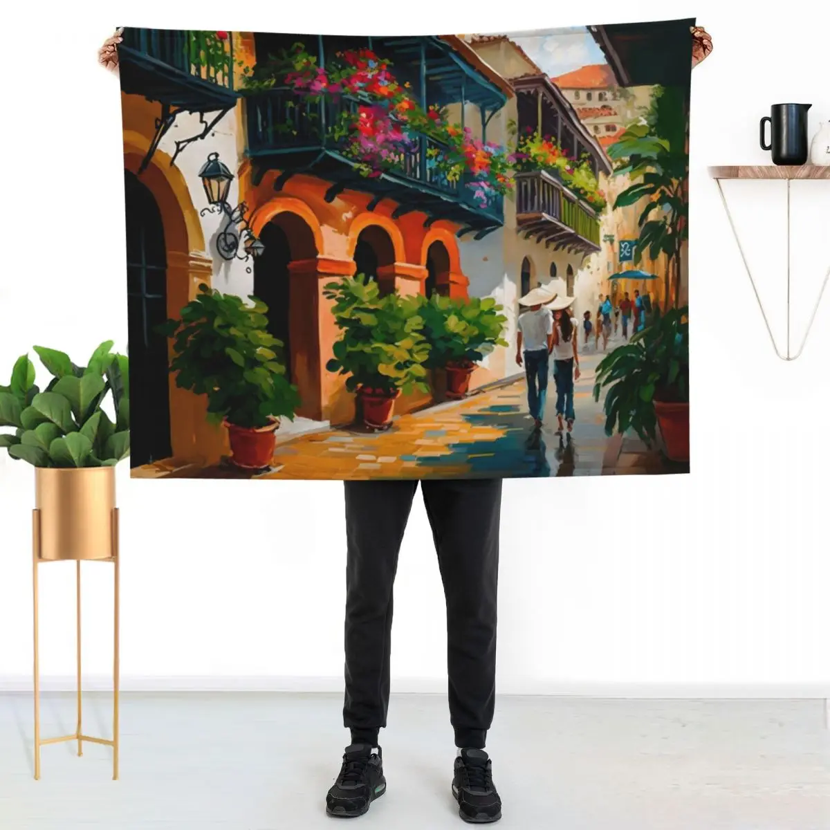 Walk in Colombia Throw Blanket Soft Plush Plaid blankets and throws manga warm for winter Polar for winter Blankets