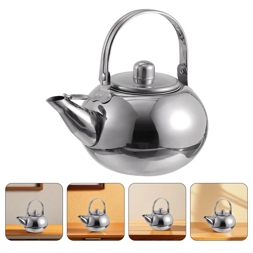 

Stainless Steel Tea Kettle Stovetop Mirror Polished Removable Filter Boiling Water Brewing Pot for Home Restaurant