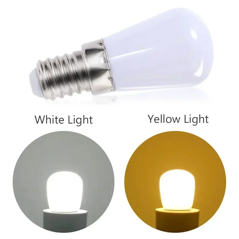 Lâmpadas LED para geladeira, mini luz noturna, lâmpada para gabinete de refrigeração, lâmpadas de exibição, holofotes LED, decoração para casa, E14,