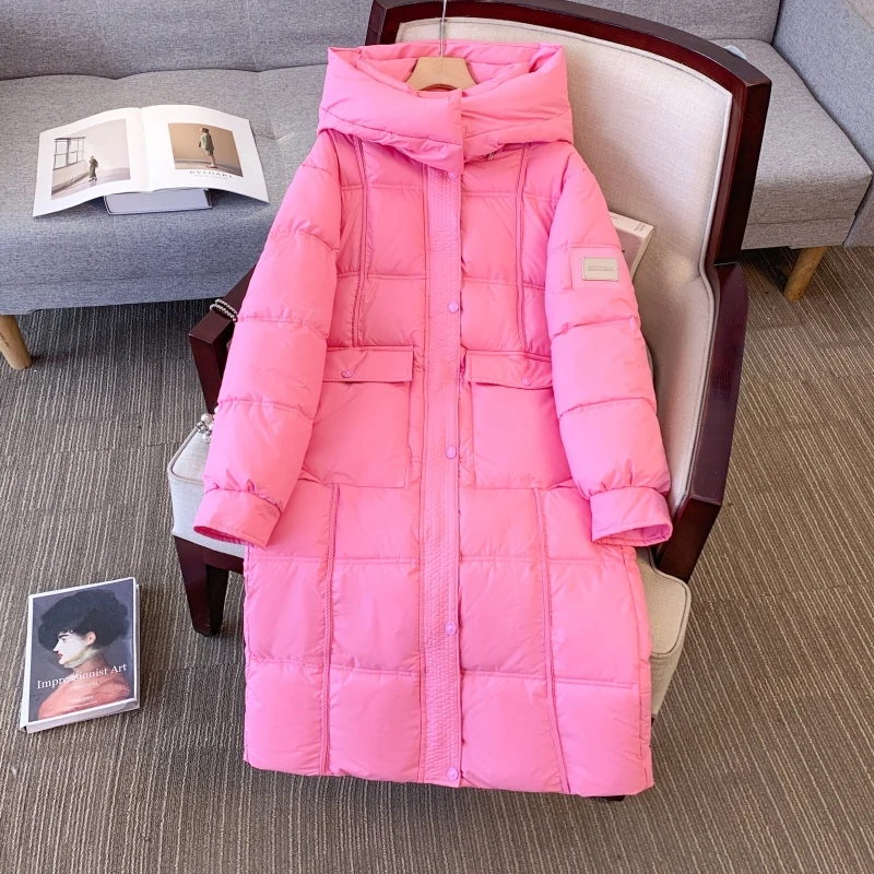 

Women's Thiened down Cotton Jaet Knee-Length Overcoat Warm Winter New Sle Loose Fit Slimming Mid-Length Coat