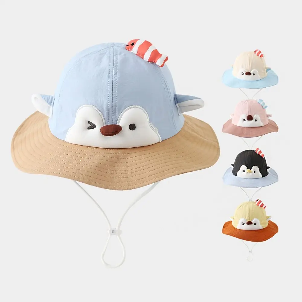 

Quick Dry Big Brim Children's Sun Hat Sun Protection Little Fish Children Beach Cap Thin Cap Cartoon Fisherman Hat Summer