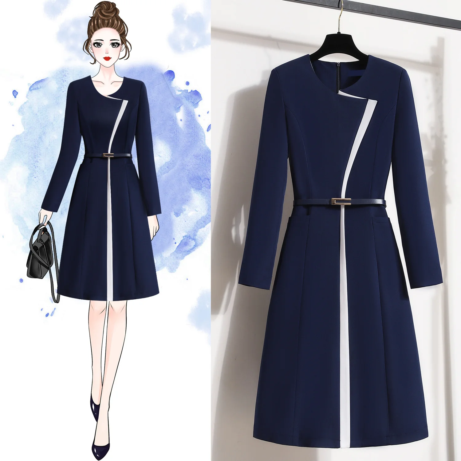 High-end Attire Dress With Stylish Goddess-like Suitable For Beauty Salons Real Estate Sales Departments And Jewelry Stores Sets view 3